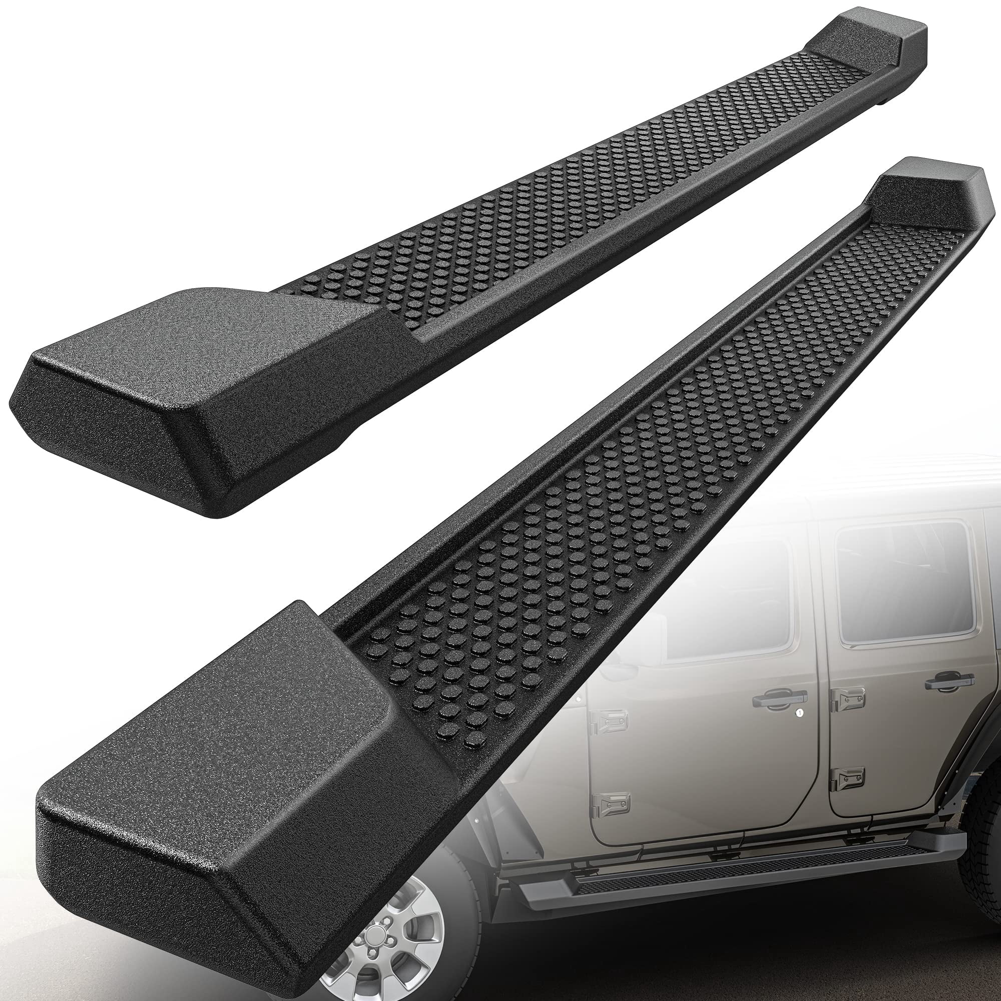 RVNI Running Board for 2007-2018 Jeep Wrangler JK Unlimited 4 Door 6" Side Step Bars