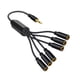 thumbnail image 5 of Cable de audio de 3,5 mm perfecl conector macho a varios conectores hembra 0,3 m, 5 of 8
