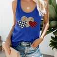 thumbnail image 2 of Cadeaux pour Maman Femmes Grande Taille Été Imprimé Animal Col Rond Sans Manches T-Shirt Débardeur, 2 of 5