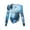 Blue Marble, variant on Retro American Flag Print Y2K Going Out Top for Women Long Sleeve Slim Fit Round Neck Tee Irregular Hem Blouse Fall Winter Outfits, Size M