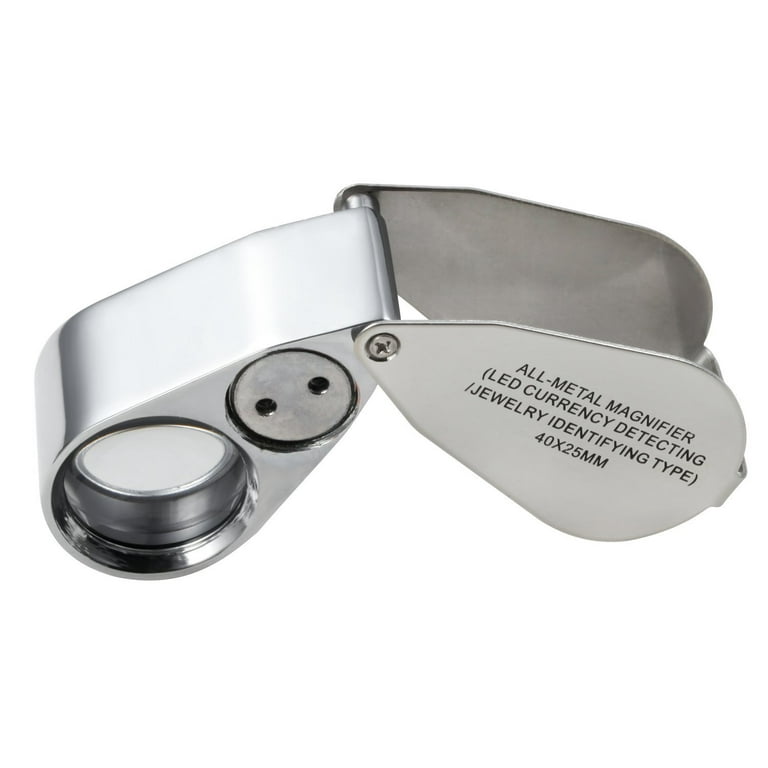40X Full Metal Illuminated Jewelry Loop Magnifier, XYK Pocket
