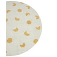 thumbnail image 4 of BUNGALOWANDBEYOND Round Tufted Rug | Circle Rug | Cotton Soft Rug For Girls Room | Nursery Decor Rug| White Circle Rug With Yellow Dot | Play Area Cotton Rug | 6.3 ft Diameter, 4 of 6