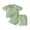 Green, variant on BemeyourBBs Toddler Baby Boy Summer Clothes Infant Baby Boy 2 Pieces Outfit Cotton Short Sleeve Solid Color Lapel Collared Shirt Tops and Shorts Set