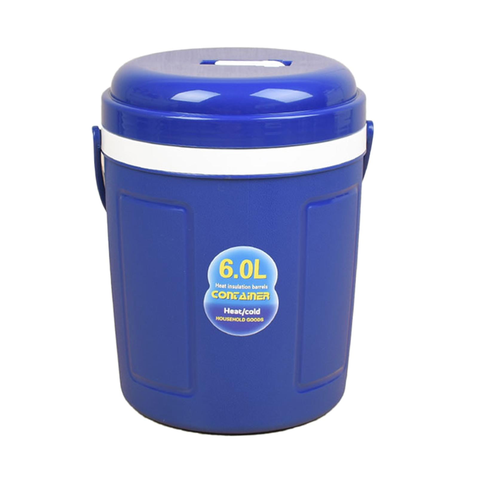  16L Commercial Insulated Rice Barrel, Refrigerated Transport  Bucket with One Botton Exhaust, Iced Container Beverage Carrier Dispenser  for Food Or Cold & Hot Drinks,Blue: Home & Kitchen