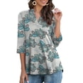 thumbnail image 6 of a.Jesdani Womens Plus Size Tunic Tops 3/4 Roll Sleeve V Neck Casual Blouses m-4x, 6 of 9