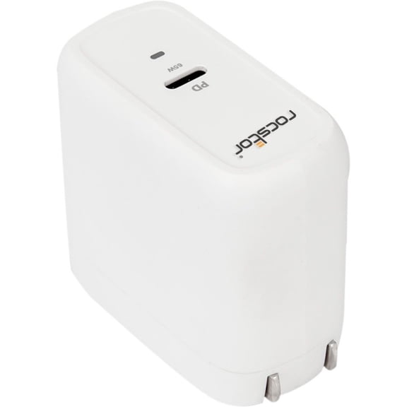 Rocstor Y10A246-W1 65W Smart USB-C Enabled Laptop Device AC Adapter Charger, White
