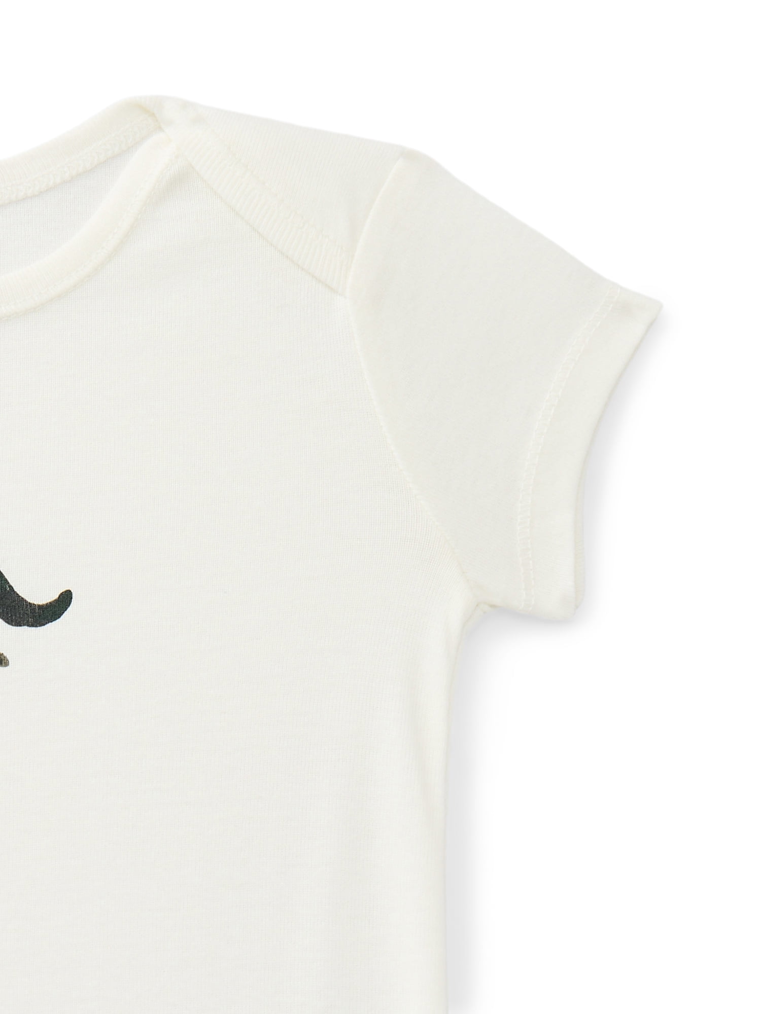 Wonder Nation Baby Boys Cotton Lap Shoulder Bodysuit, Sizes 0M-24M