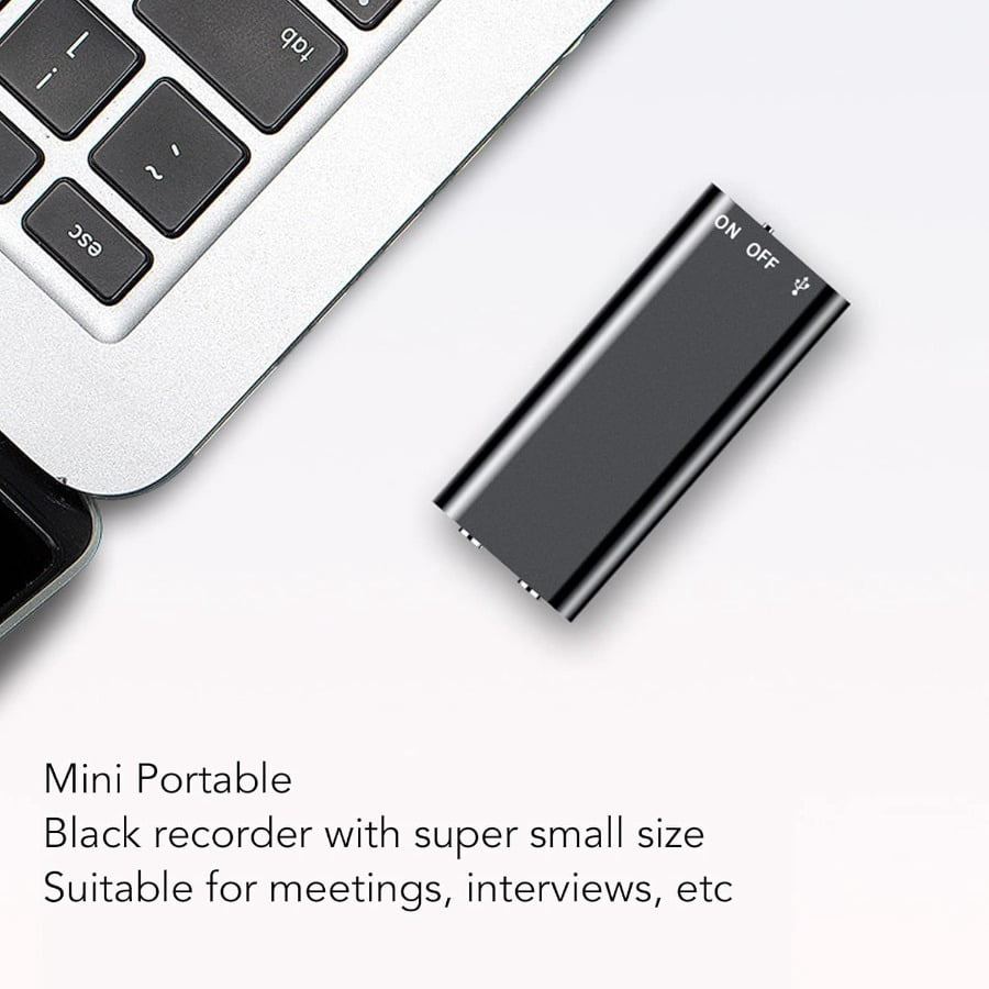 Small Portable Digital Recorder (For Lectures And Conferences) 8-Hour Continuous Voice Activation Recording Device, 8GB Memory, Recording of Classes And Conferences, Repeating Learning Knowledge