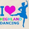 thumbnail image 2 of CafePress - I LOVE Highland Dancing Pink Blue Green P Tote Bag - Unisex Canvas Tote Bag, Beige, 1-Piece, 2 of 6