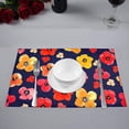 thumbnail image 2 of MKHERT Floral Red and Yellow Isolated Poppies Art Placemats Table Mats for Dining Room Kitchen Table Decoration 12x18 inch,Set of 4, 2 of 4