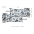 thumbnail image 2 of VHC Brands Annie Blue Floral King Pillow Case (w/ 8" Ruffle)- Set of 2, Vintage Farmhouse, 2 of 6