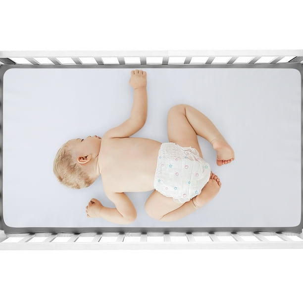 Waterproof Crib Mattress Protector Pad, Flannel Crib Protector Pad
