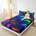 thumbnail image 4 of jejeloiu 3D Console Lovers Twin Sheet Sets,Modern Video Game Twin Fitted Sheet,Colorful Ombre Effect Flat Sheet For Boy,Super Cozy Room Decor,3pcs, 4 of 7