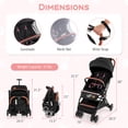 thumbnail image 2 of Infans Lightweight Baby Stroller Aluminium Frame w/ Net for Travel Black, 2 of 5