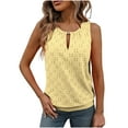 thumbnail image 3 of JDQJBZ Women's Plus Size Tank Tops Basic Undershirt Tanks Solid Color Buckle Detail U Neck Sleeveless Casual Tee, 3 of 5