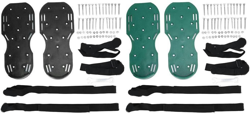 Lawn Aerator Tool Lawn Aerator Shoe Garden Lawn Nail Shoes Loose Soil Self-Leveling Epoxy Yard Grass Cultivator Scarification Nail Tool(Green)