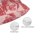 thumbnail image 3 of KLL Red Meat Pillow Covers Envelope Closure,Super Soft and Cozy Fuzzy Fleece Pillow Case Cover (No pillow core） 16"x24", 3 of 5