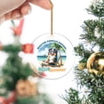 thumbnail image 2 of Miniature American Shepherd Hello Summer Beach Theme with Sunglasses and Tropical Cocktail Acrylic Round Ornament MAS Dog Lover Gifts Home Tree Decor - 00009, 2 of 4