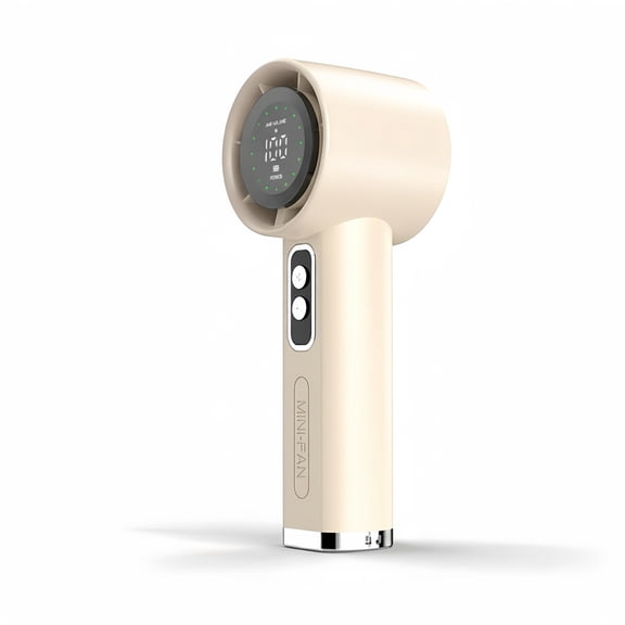 New Portable Handheld Bladeless Fan - Adjustable & Rechargeable Mini Personal Fan With LED Display, High-Speed Turbo Engine, USB Charging, Ergonomic Design For Travel & Outdoor Use