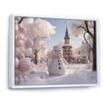 thumbnail image 2 of Designart "Christmas Dreams Frosty Snowscapes I" Landscapes Framed Wall Art - Traditional White Winter Landscape Entryway Framed Wall Art Print, 2 of 6