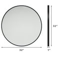 thumbnail image 6 of Abble 32" Wall Mirror Round Vanity Mirror Aluminium Framed Circle Bathroom Mirror Modern Wall Mirror, Black, 6 of 7