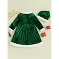 thumbnail image 5 of GXFC Little Girls Christmas Dress Clothes 6M 1T 2T 3T 4T 5T Kids Girls Tulle Princess Dress with Santa Hat Outfit 2-piece Christmas Holiday-themed Clothing Gifts for Children Girls, 5 of 9
