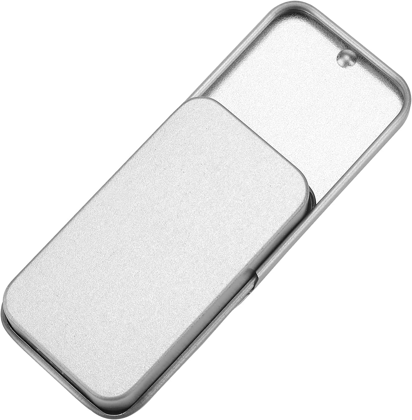 60 PCS Metal Slide Top Tin Containers, 2.36 x 1.33 x 0.43 Inch Metal Rectangular Sliding Lid Tin Boxes, Small Top Box for Candles Jewelry Crafts