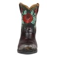 thumbnail image 3 of Western Cowboy Cowgirl Floral Red Roses Tooled Leather Boot Pen Holder Figurine, 3 of 8