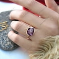 thumbnail image 3 of Color Changing Alexandrite Engagement Ring Delicate Crystal Gold Ring Stackable 925 Silver Jewelry Birthstone Promise Ring Birthday Gift, 3 of 6