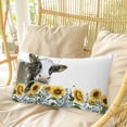 thumbnail image 4 of Sunflowers Cow Pillow Covers, Linen Long Throw Pillow Case, Farmhouse Rustic Animals Flowers Floral Holiday Pillow Protector Decorative Cushion Cover for Living Room/Bedroom 24" x 36", 4 of 8
