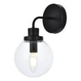 thumbnail image 3 of Hanson 1 light bath sconce in black with clear shade, 3 of 3