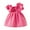 Pink, variant on Toddler Children Girls Off Shoulder Sleeveless Dress Solid Bowknot Dresses Clothes Preemie Dress Flower Outfits for Baby Girls