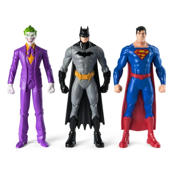 DC Comics The Joker, Batman, and Superman Action Figure 3-Pack Spin Master