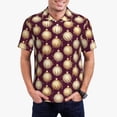 thumbnail image 2 of Balery Golden Christmas Balls Printed Men’s Short Sleeve Polo Shirt, Midweight Men's Shirt,Golf Polo shirts -4X-Large, 2 of 8