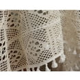 thumbnail image 3 of Handmade Crochet Tablecloth Cotton Lace Table Cloth Rectangular Table Cover for Kitchen Dinning Wedding Party Decoration, Beige, 3 of 5