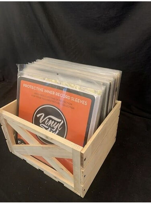 Vinyl Styl VS-RS-06l Express LP Crate 12 Inch LP Record Storage 40+ Capacity Wood  [VINYL ACCESSORIES] Ships IN OWN Container , Wood