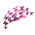thumbnail image 1 of Juego de 12 pegatinas decorativas de mariposas 3D para pared, calcomanías artísticas extraíbles para niños Púrpura, 1 of 9