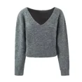 thumbnail image 1 of Chandail Col en V Tricoté pour Femmes, 1 of 6