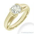 thumbnail image 2 of Round Cut Forever Brilliant Moissanite Half-Bezel Solitaire Engagement Ring in 14k Yellow Gold, 2 of 4