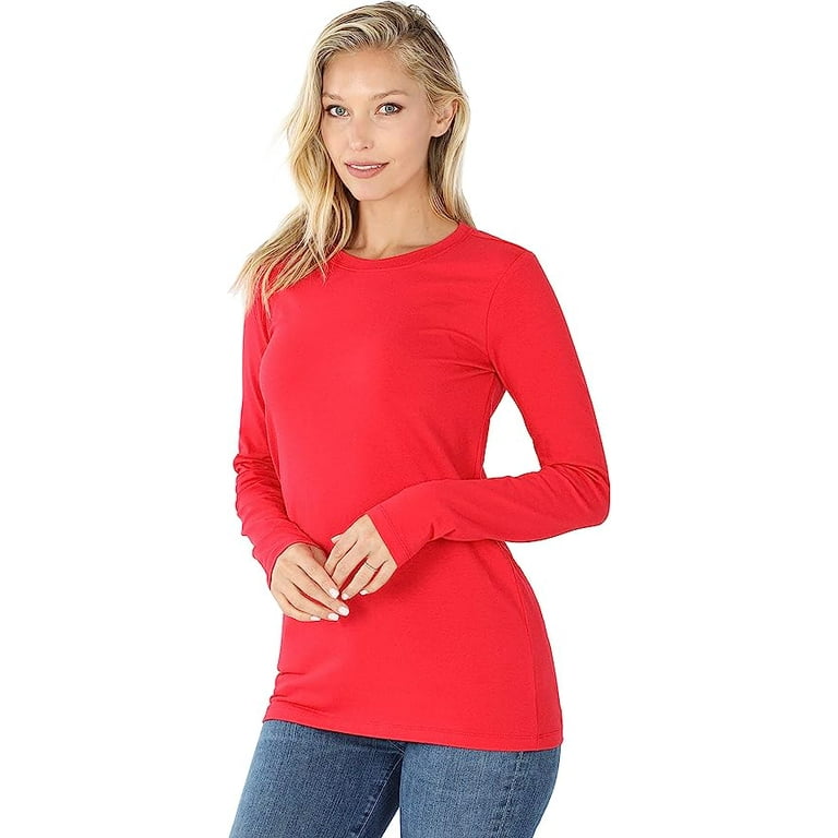 Zenana Outfitters GT3320(AB) Women's Plain Long Sleeve T Shirt