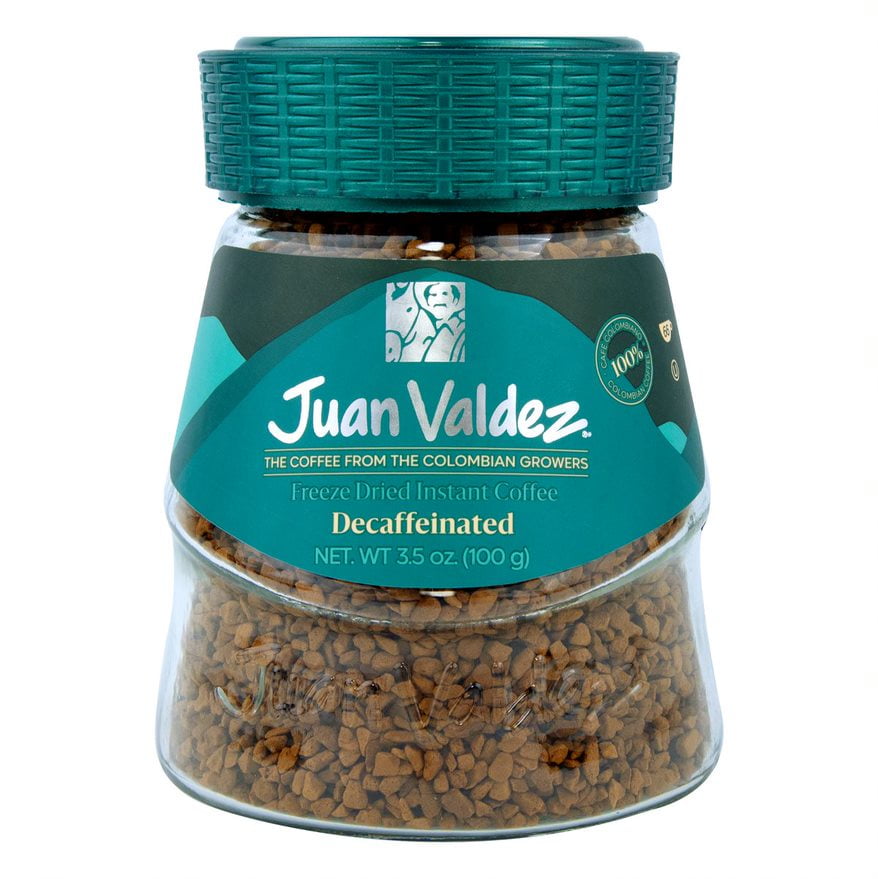 Juan Valdez 100% Colombiano Freeze Dried Decaf Coffee, 3.5 oz Jar