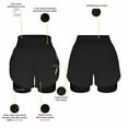 thumbnail image 6 of Exxact Sports 2 in 1 Shorts Women - Athletic Shorts with Spandex Underneath, Dry Fit Running Shorts with Pockets Women (Black, AXS), 6 of 7