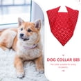 thumbnail image 4 of Collar triangular de moda para mascotas, con babero de doble cara y puntos redondos (rojo), 4 of 7