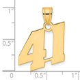 thumbnail image 4 of 14k Yellow Gold Polished Finish Block Script Design Number 41 Charm Pendant, 4 of 4