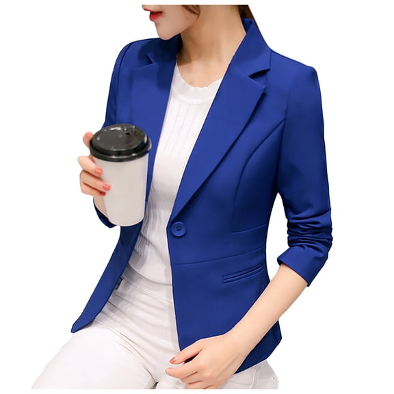 Women's Spring And Autumn Tailored Jacket Short Length Business Formal Plain Outerwear Graduation Graduation Recital