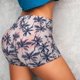 thumbnail image 4 of Balery Tropics Palm Trees Pantalones cortos de entrenamiento estampados para mujer, sin costuras, ajustados, para gimnasio, yoga, correr, deportes, ejercicio activo, fitness.-Medium, 4 of 8
