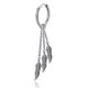 thumbnail image 1 of 1 par de pendientes colgantes de aro para mujer, elegantes pendientes únicos de acero inoxidable a la moda, joyería, 1 of 10