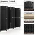 thumbnail image 2 of Sorbus 6 Panel Room Divider Tall Privacy Partition Screen Extra Wide Double Hinged Mesh Hand-Woven Folding Wall Divider - 6ft, 2 of 7