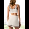 thumbnail image 4 of Conjunto de 2 Piezas para Mujer, Suéter, Falda, Tirantes, Sin Mangas, Falda Corta, Tenis, Gimnasio, Yoga, , Talla M, 4 of 6