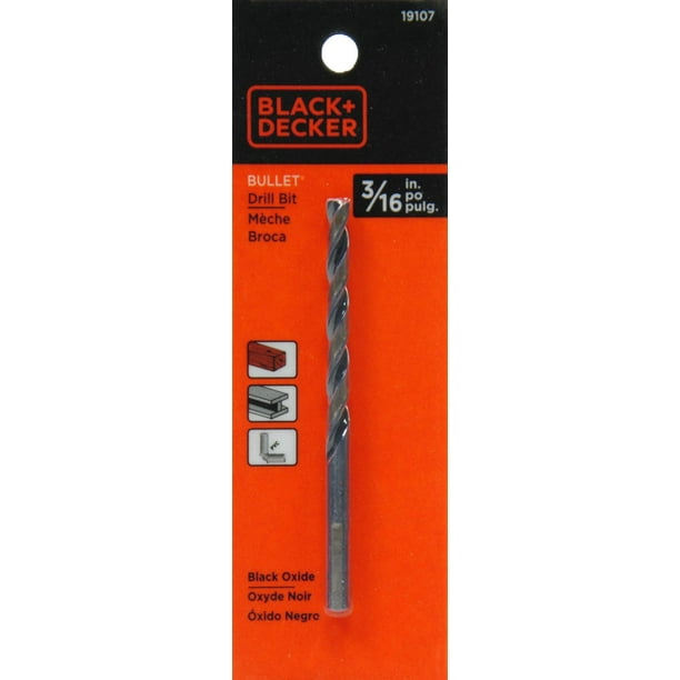 BLACK+DECKER 19107 Bullet Drill Bit, 3/16in